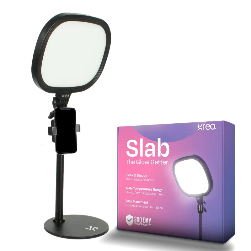 Kreo Slab Video Light with Adjustable LED &amp; Extendable Stand